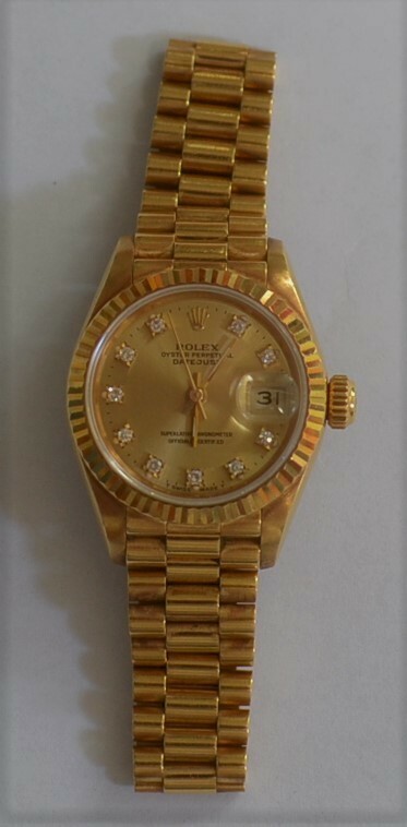 ●ROLEX ロレックス● デイトジャスト 69178G 10Pダイヤ　レディース　腕時計　自動巻き　金無垢　動作品 美品