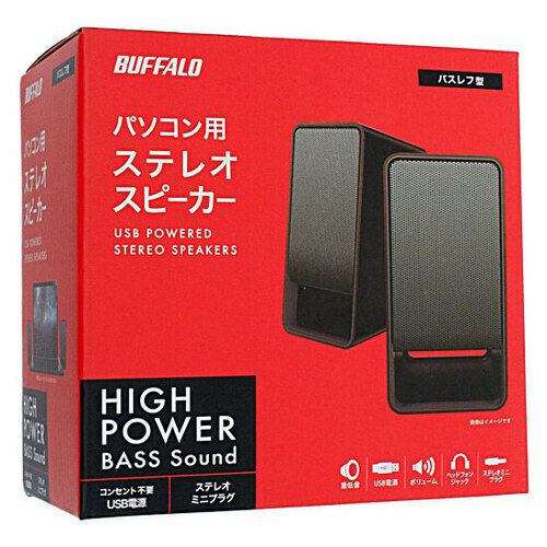 BUFFALO バッファロー PC用スピーカー BSSP300UBK ブラック [管理:1000022591]