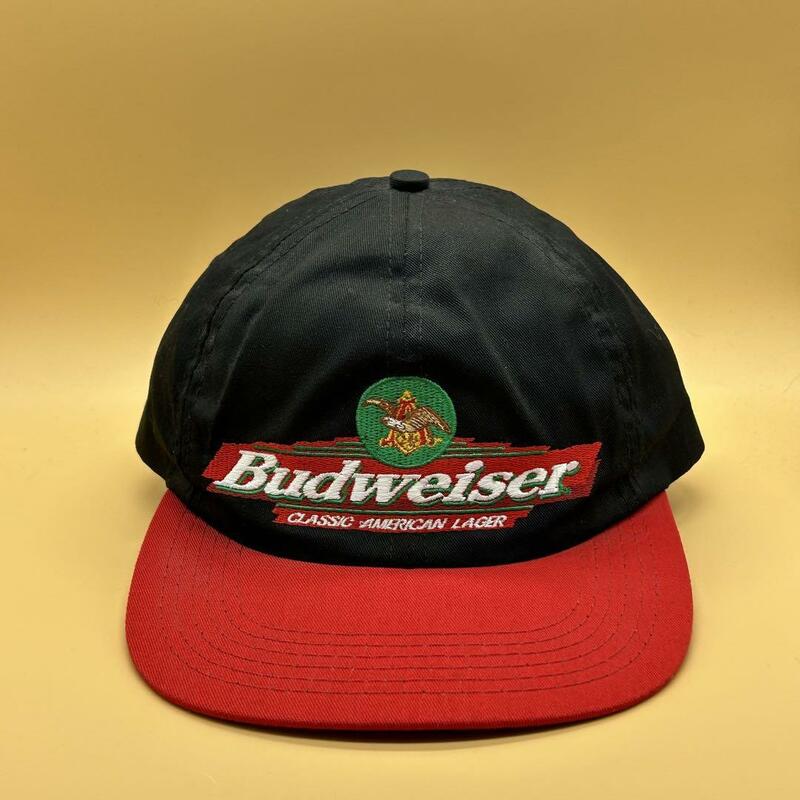 ほぼデッド【90s】USA製　Budweiser スクリプトロゴ　キャップ　バドワイザー
