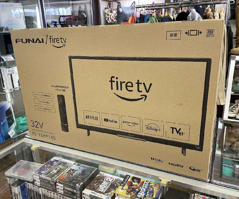 新品 FUNAI 32V型 Fire TV搭載 スマートテレビ FL-32HF140 デジタルハイビジョン 無線LAN/Bluetooth内蔵 USB外付HDD対応 LED液晶 フナイ