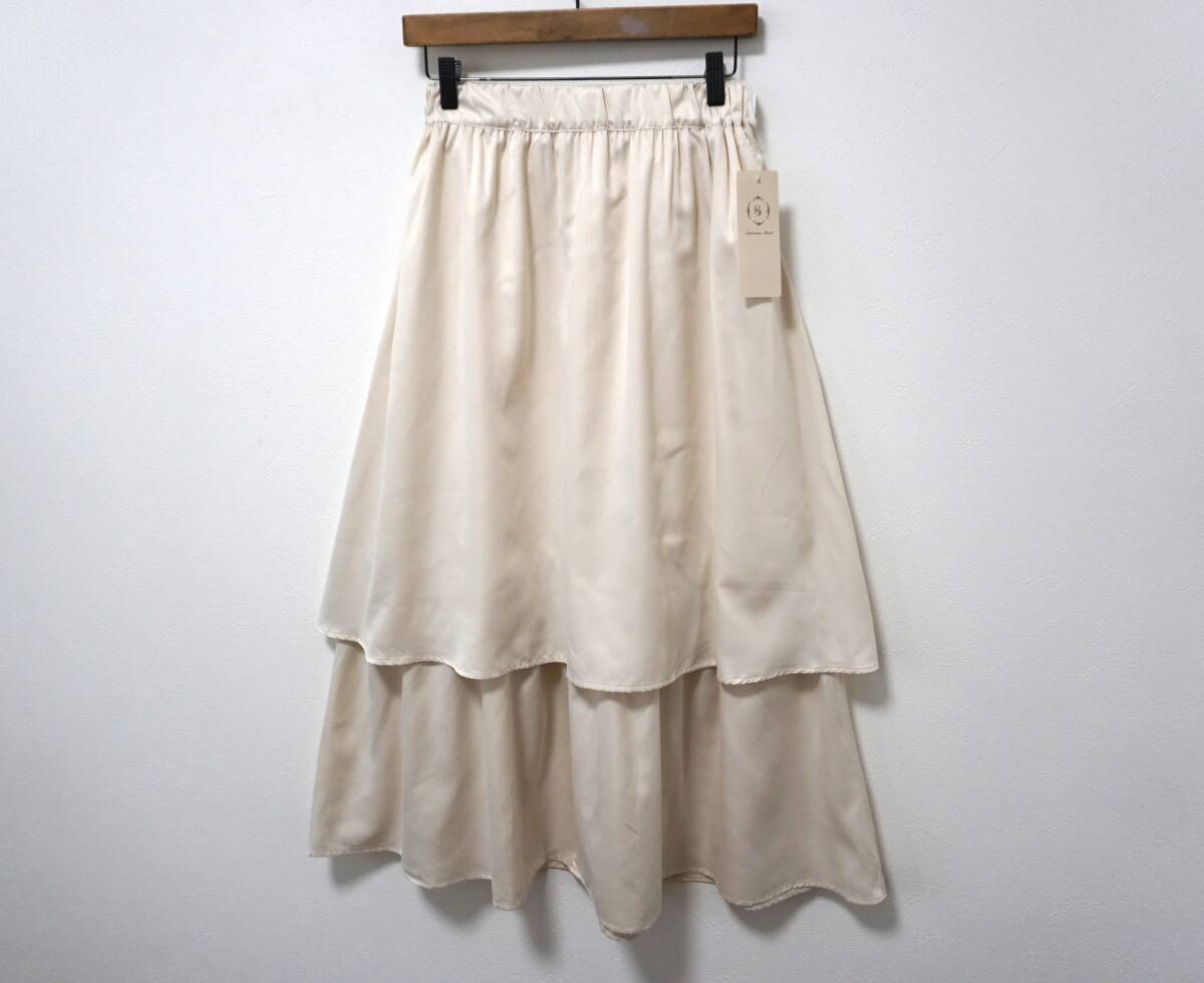 23年 新品 Samansa Mos2 華やかさをプラス ティアードスカート ②