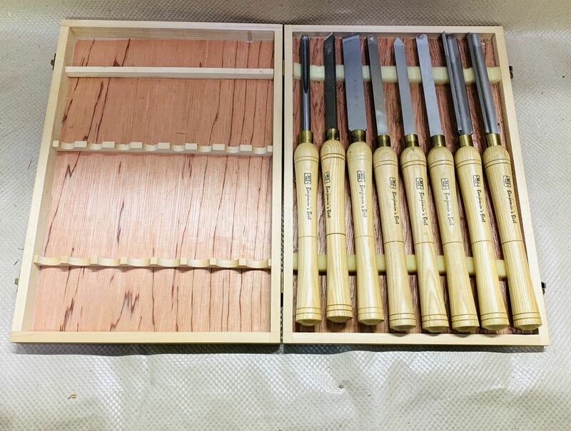 彫刻刀 PSI Woodworking LCHSS8 HSS Wood Lathe Chisel Set 8ピースセット 箱付き