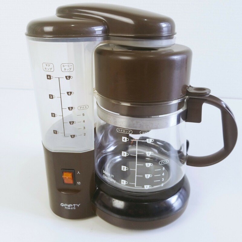 COFFEE MAKER　コーヒーメーカー　FCM-575　5杯用　保温機能付　コーヒードリップ機　ブラック　中古　ジャンク　コーヒーマシン