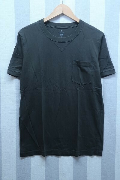 2-6893A/UNIQLO×tomas maier スーピマコットン ポケットTシャツ ユニクロ 送料200円 