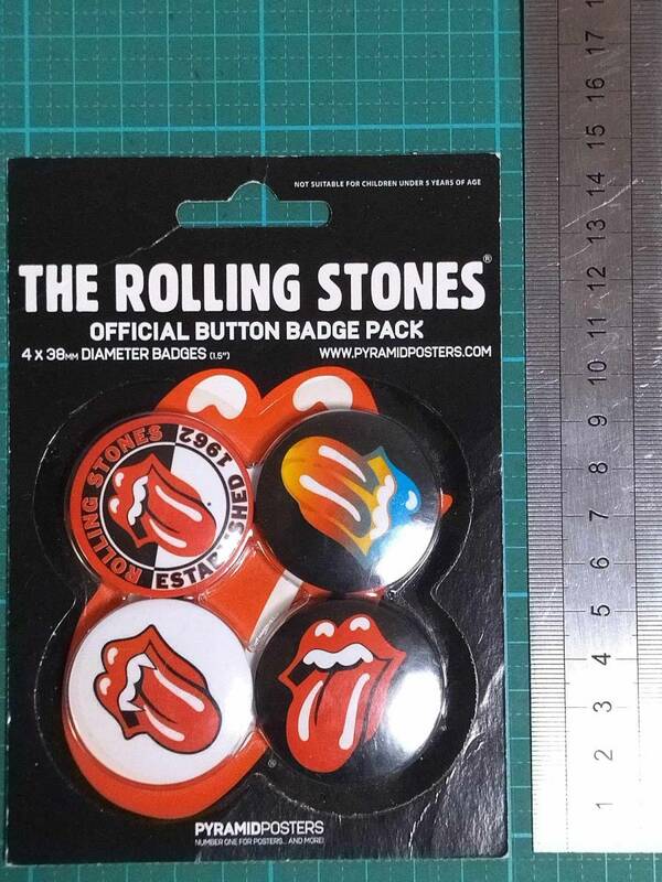 ローリング・ストーンズ 缶バッジ セット 公式 缶 バッジ PinBack button tin badge can The Rolling Stones OFFICIAL BUTTON BADGE PACK