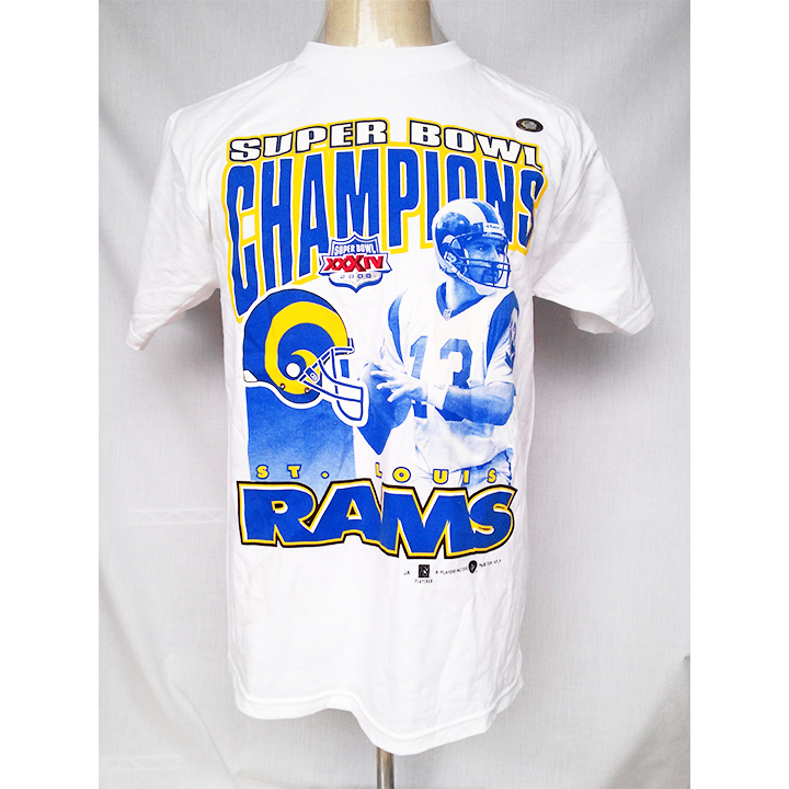 NFL スーパーボウル Super Bowl XXXIV ST. LOUIS RAMS セントルイス ラムズ 2000 Tシャツ 半袖Tシャツ XXL　2XL 795