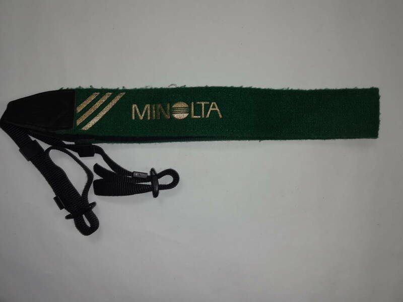 MINOLTA α SELECTION カメラストラップ ミノルタ アルファ セレクション グリーン×ゴールド 送料無料