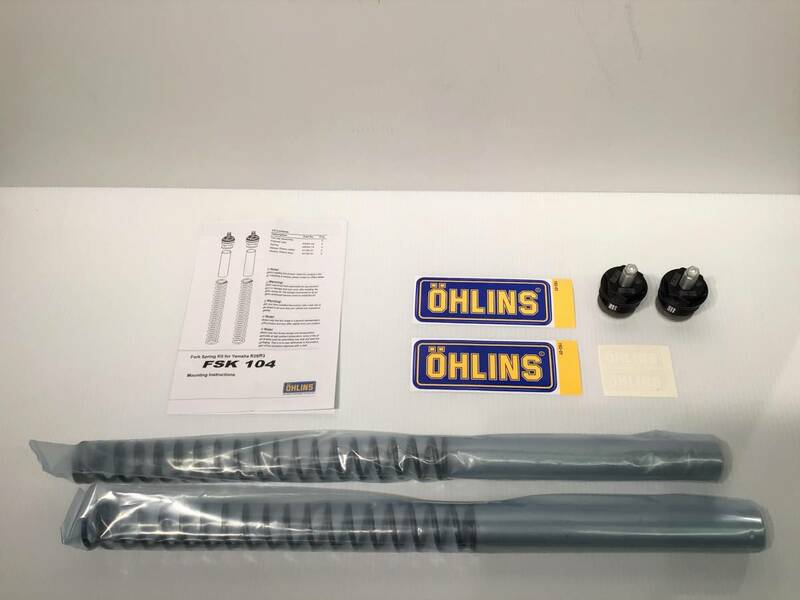 【新品未使用品】OHLINS（オーリンズ）　フロントフォークトップキャップ＆スプリングキット　FSK104　YZF-R25他