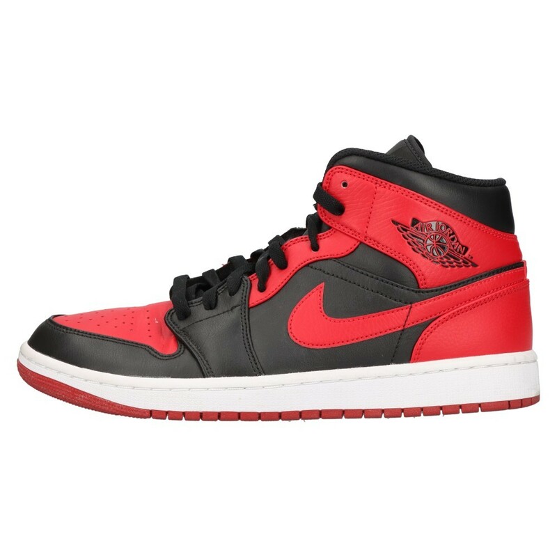 NIKE ナイキ AIR JORDAN1 MID 554724-074 エアジョーダン1 ミッド カットスニーカーブラック/レッド US10/28cm