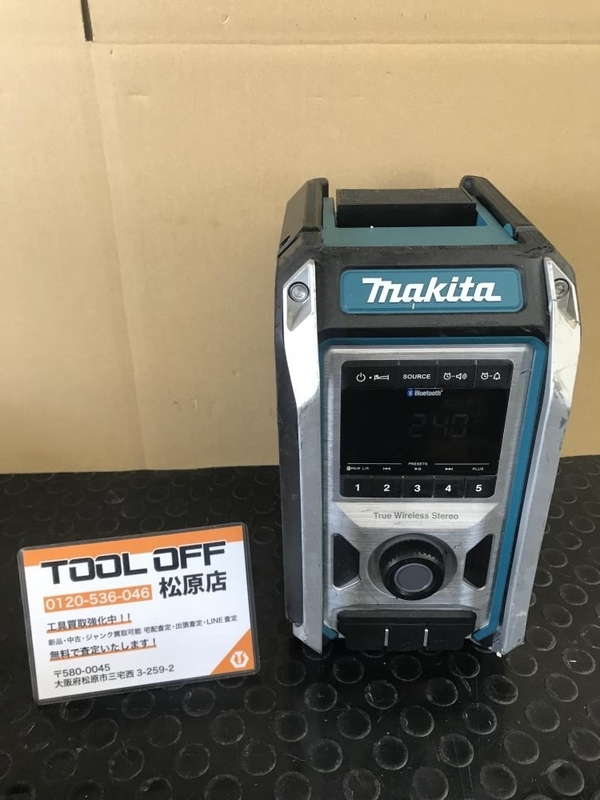 013♪おすすめ商品♪マキタ makita 充電式ラジオ MR113 10.8V 14.4V 18V Bluetooth 対応 割れの補修跡あり