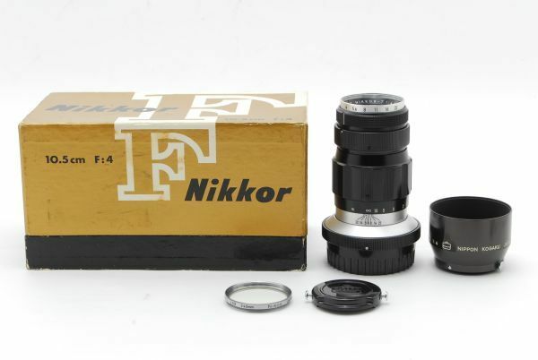 [AB- Exc] Nikon NIKKOR-T 10.5cm f/4 Lens 105mm F Mount w/Box Nippon Kogaku 8781