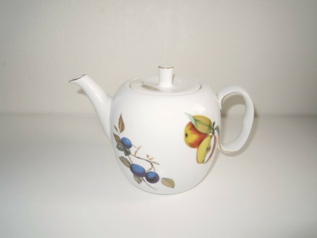 値下げ♪希少美品♪アンティーク〓ROYAL WORCESTER〓ロイヤルウースター★EVESHAMティーポット〓自宅保管品