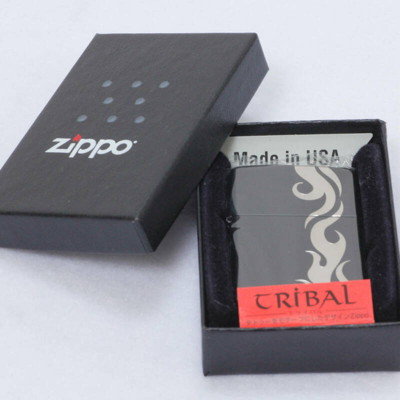 ☆新品・未使用☆　Zippo　ジッポー　Trival　トライバル　タトゥーモチーフ　2BK-TRS8　三面加工　ライター