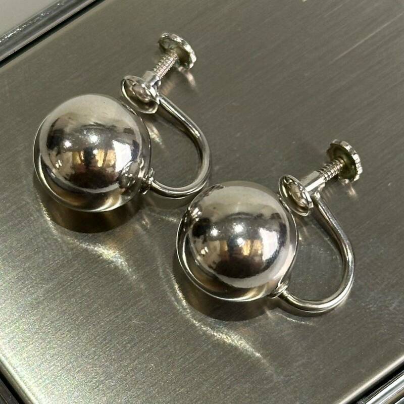 中古 良品◇デンマーク 北欧 GEORG JENSEN ジョージジェンセン 【925 141A 】ボール イヤリング vintage アクセサリー 