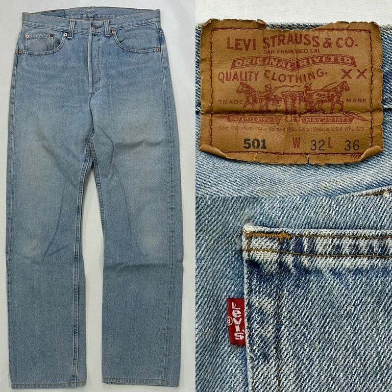 90s 93年製 USA Levi's リーバイス 501 5900 W32 ボタン刻印555 米国製 アメカジ ビンテージ ジーンズ デニム