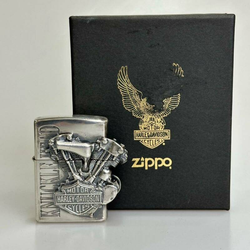 99年製 XV Zippo HARLEY-DAVIDSON No.1495 1936-1947ハーレーダビッドソン ナックルヘッド　ジッポーライター 