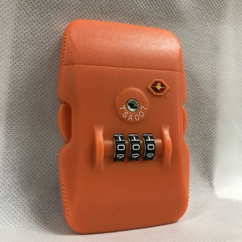 『新品・未使用品』TSAロック対応バックル　スーツケース用ベルト　6個セット　ダイヤルロック　ベルト組み合わせ可能　オレンジ　橙色