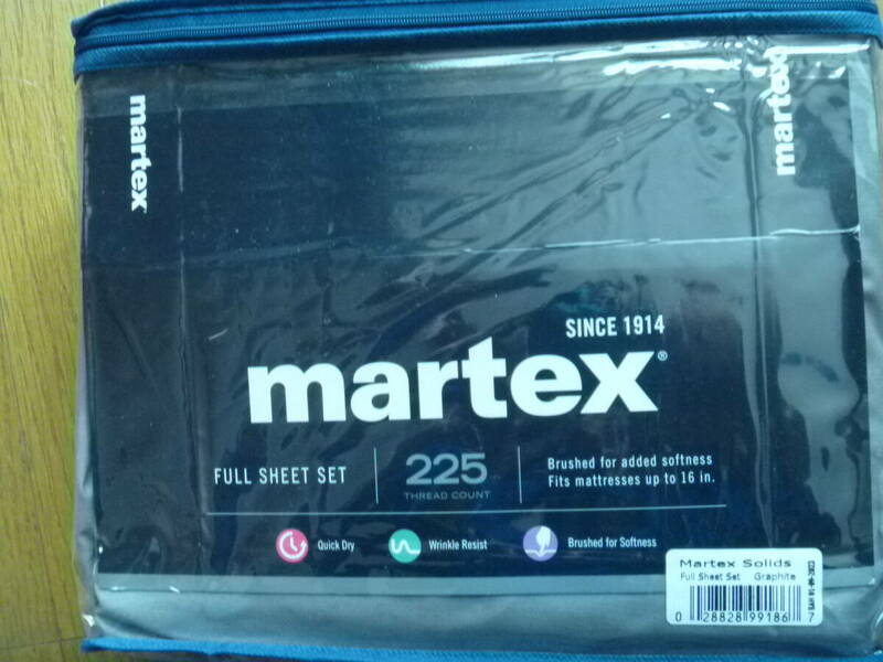 MARTTEX FULLサイズグレイのFLAT SHEET 新品ケース入り 27
