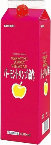 オリヒロ バーモントリンゴ酢 1800mL　濃縮タイプ。民間療法にもとづいて純正リンゴ酢とハチミツをベースに作られた健康、美容飲料です。