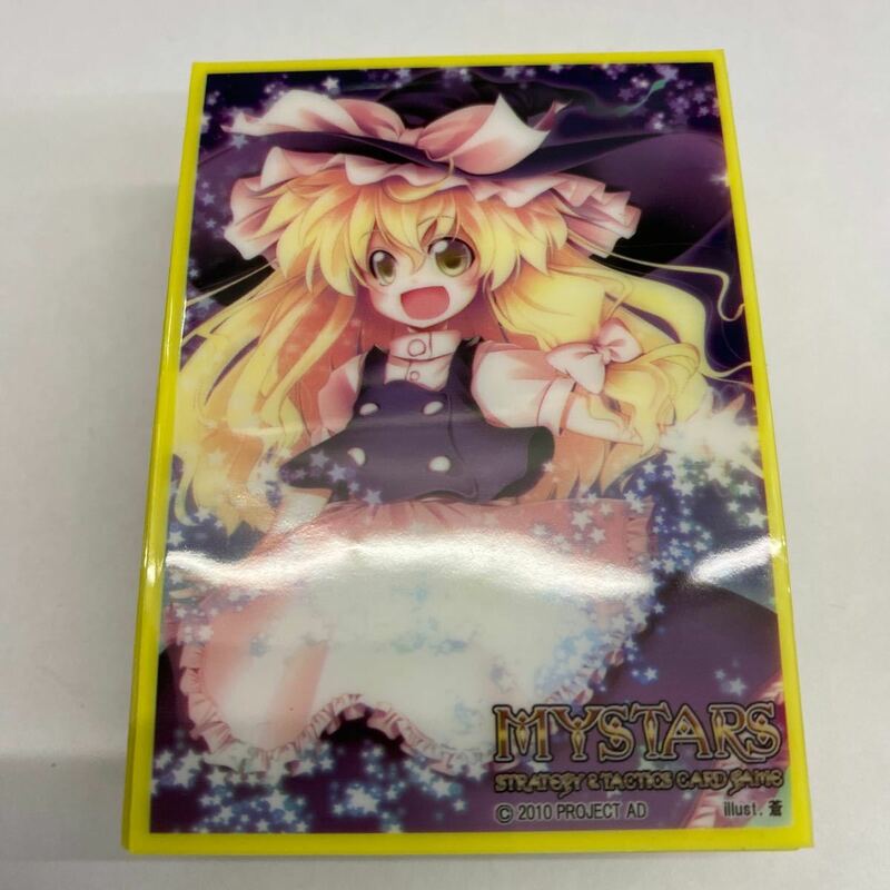 【中古スリーブ】東方project 霧雨魔理沙　キャラクタースリーブ50枚、MYSTARS 蒼、レギュラーサイズ、若干の使用感あり、管理No.2293