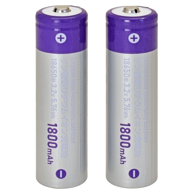 充電池 リン酸鉄リチウムイオン充電池 18650形｜LS-BLFP18A-S 05-1212 オーム電機