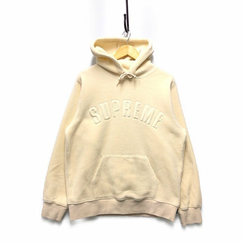 SUPREME シュプリーム Arc Logo POLARTEC. Hooded Sweatshirt アーチロゴ フリース パーカー ナチュラル系 サイズM 正規品 / 33579