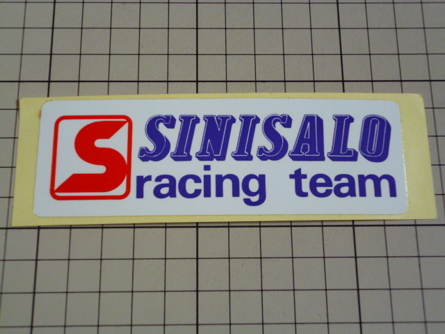 正規品 SINISALO racing team ステッカー 当時物 です(120×39mm) シニサロ レーシング チーム