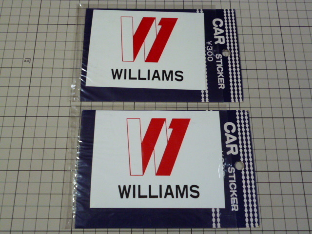 希少 WILLIAMS ステッカー 2枚 当時物 です(115×88mm) ウイリアムズ