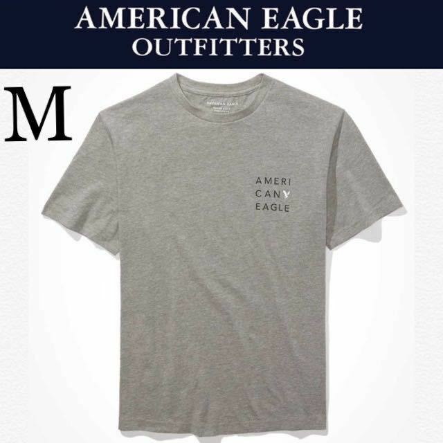 新品タグ付き☆American Eagle半袖ＴシャツM グレー アメリカンイーグル