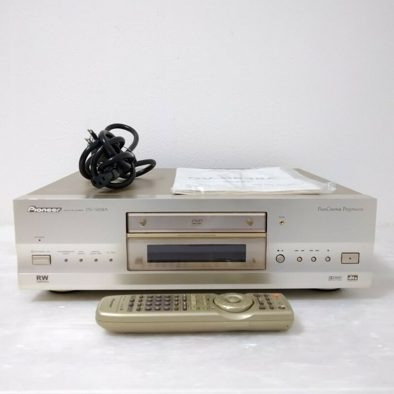 PIONEER DV-S838A パイオニア CD DVD プレーヤー プレイヤー オーディオ 音響機器 リモコン付き 動作品