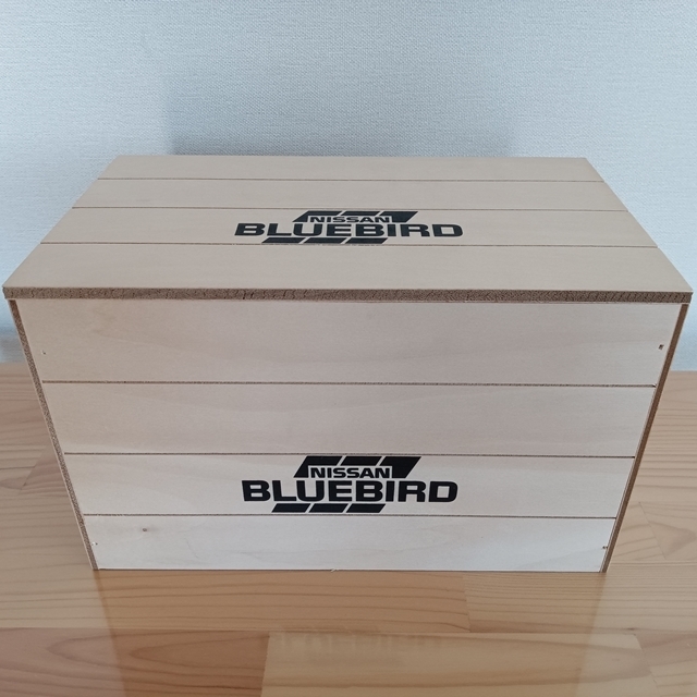 日産 当時物 NISSAN BLUEBIRD 木箱 日産 美品 ブルーバード ボックス 非売品 収納入れ 木製ボックス 昭和レトロ 