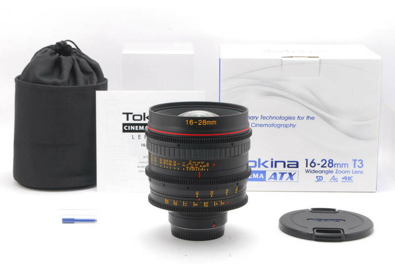 【未使用】 Tokina Cinema ATX 16-28mm T3 for Canon EF-M Lens トキナー キヤノン APS シネマ レンズ #1200