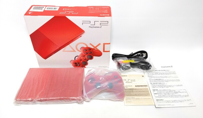 「未使用品」PS2 SCPH-90000 シナバーレッド プレイステーション2 PlayStation2 プレステ2 美品 超極上 レア 