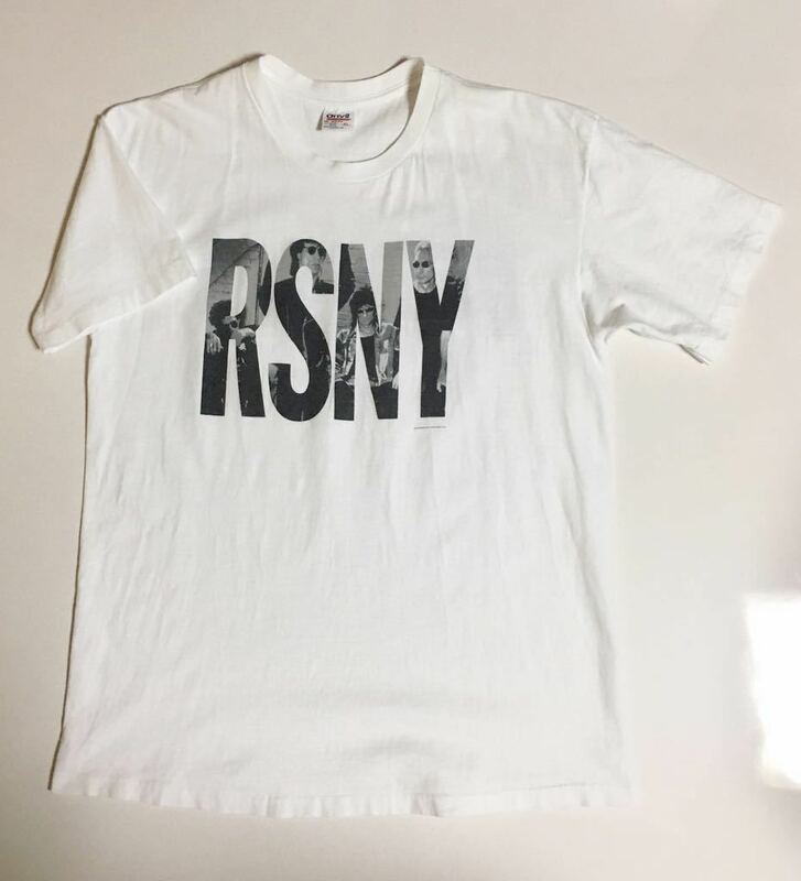 90's Anvil ローリング ストーンズ RSNY フォト プリント Tシャツ XL WHITE ヴィンテージ アンビル ロックT Rolling Stones TEE vintage