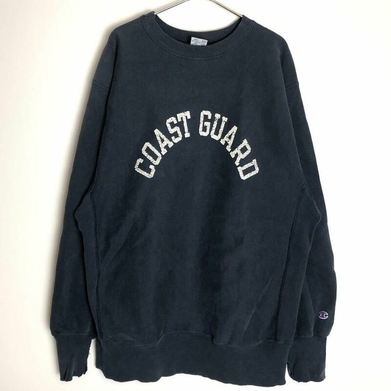 90s Champion リバースウィーブ COAST GUARD ネイビー