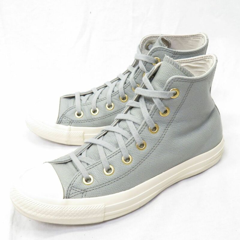 CONVERSE ALL STAR HI パンチングレザー スニーカー size24.5/コンバース　0204