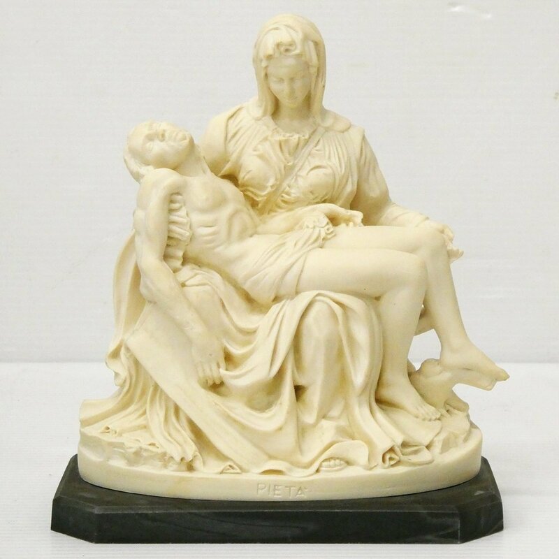 ♯ 彫刻 ミケランジェロ サン・ピエトロのピエタ 彫像 全高約22cm 聖母子像 置物 オブジェ 置物 美術・デッサン用 インテリアオブジェにも