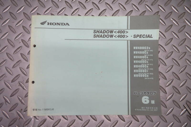 ホンダ Shadow(400)・SPECIAL NC34 6版 パーツカタログ・ＵＳＥＤ品です。