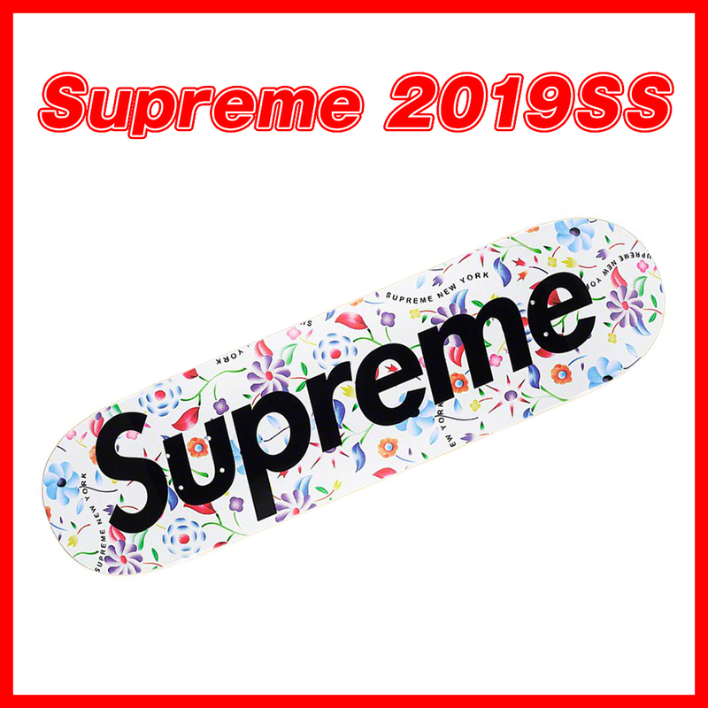 634　Supreme/Airbrushed Floral Skateboard 白　シュプリーム　エアブラッシュド　フローラル　スケートボード　白　2019SS