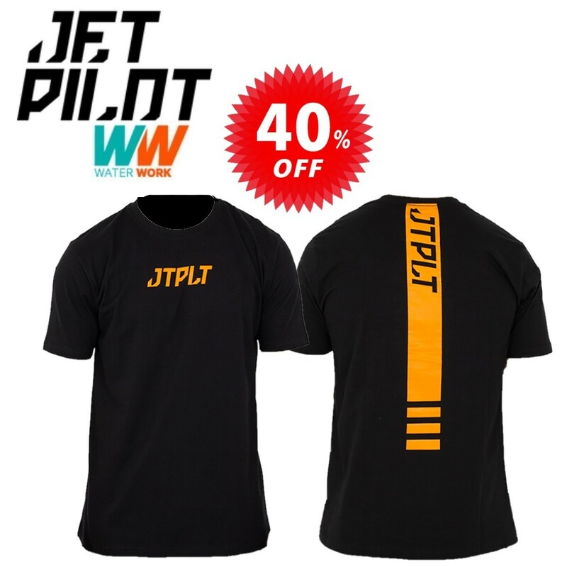 ジェットパイロット JETPILOT Tシャツ セール 40%オフ 送料無料 バックヒッツ Tシャツ S20668 ブラック/オレンジ M