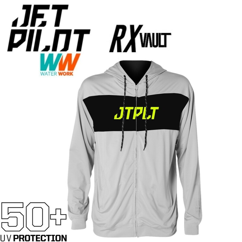 ジェットパイロット JETPILOT 2023 ラッシュガード フード付き 長袖 送料無料 RX ボルト L/S フーディッド ラッシー JA22613 グレー M