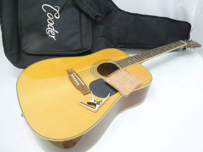 ‡ 0728 Cooder アコースティックギター CAD-1 NA 全長約104㎝ アコギ 弦楽器 ケース付 音出し未確認 現状品