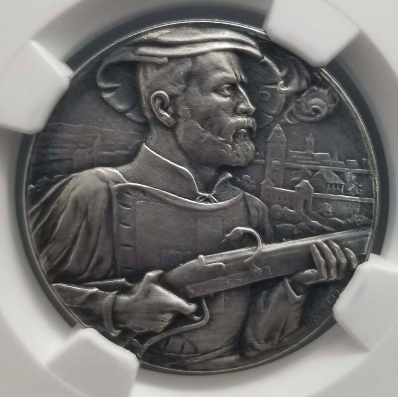 1905年 スイス 射撃祭 アールガウ ラインフェルデン NGC UNC Details アンティークコイン 銀貨 貨幣