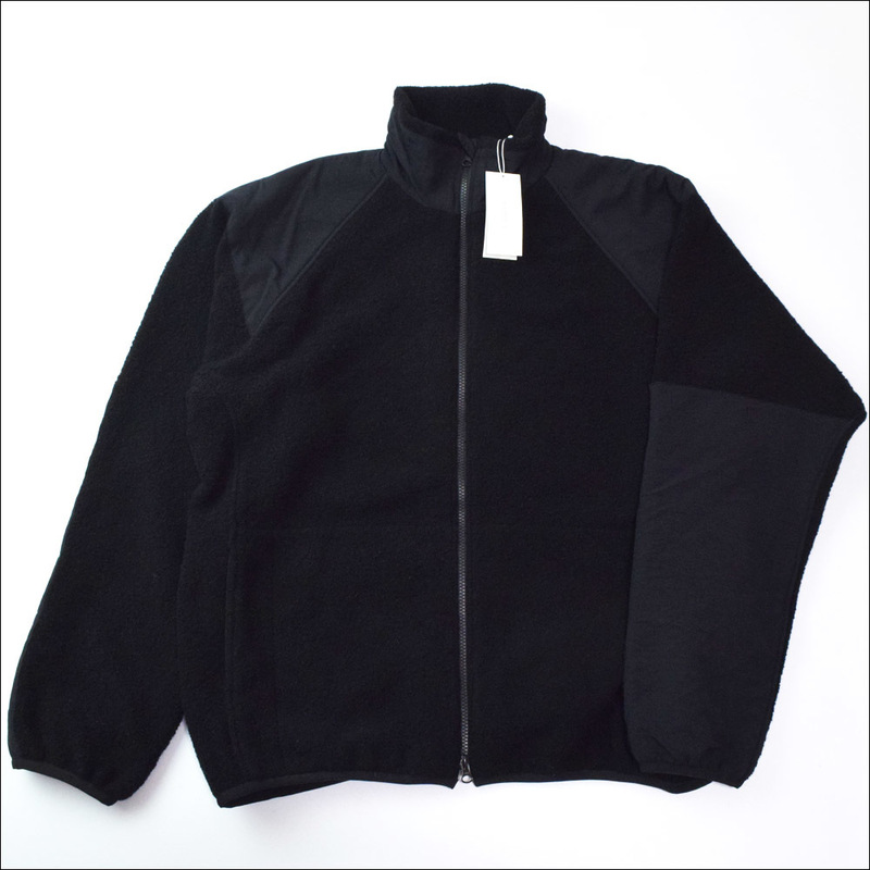 未使用23AW 定5.7万 nanamica ナナミカ Boiled Wool Zip Up Sweater ウール ジップアップ セーター フリース ブルゾン L ブラック SUAF364