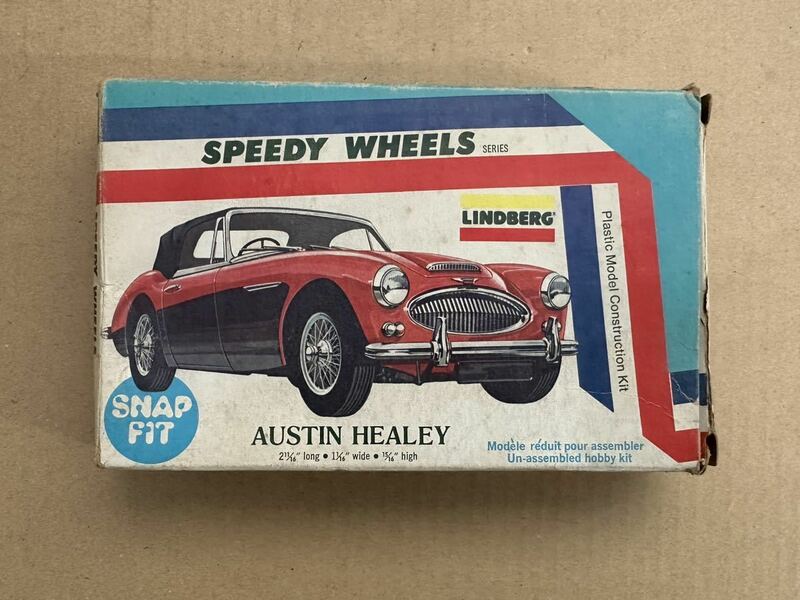 リンドバーグ　スピーディーホイールシリーズ　スナップフィット オースティンヒーリー 未組立 1/64 Austin Healy 3000 mk3 
