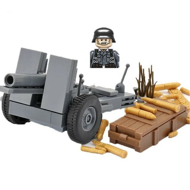 【新品】3.7cm対戦車砲 PaK35/36　ブロックセット　LEGO互換 ブロック ミニフィギュア 人形 ミニフィグ