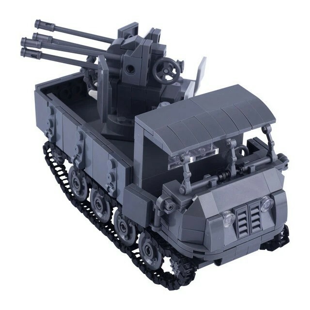 【新品】WW2ドイツ国防軍 RSO/01汎用トラクター & 2cm Flakvierling 38セット　レゴ互換 外箱なし