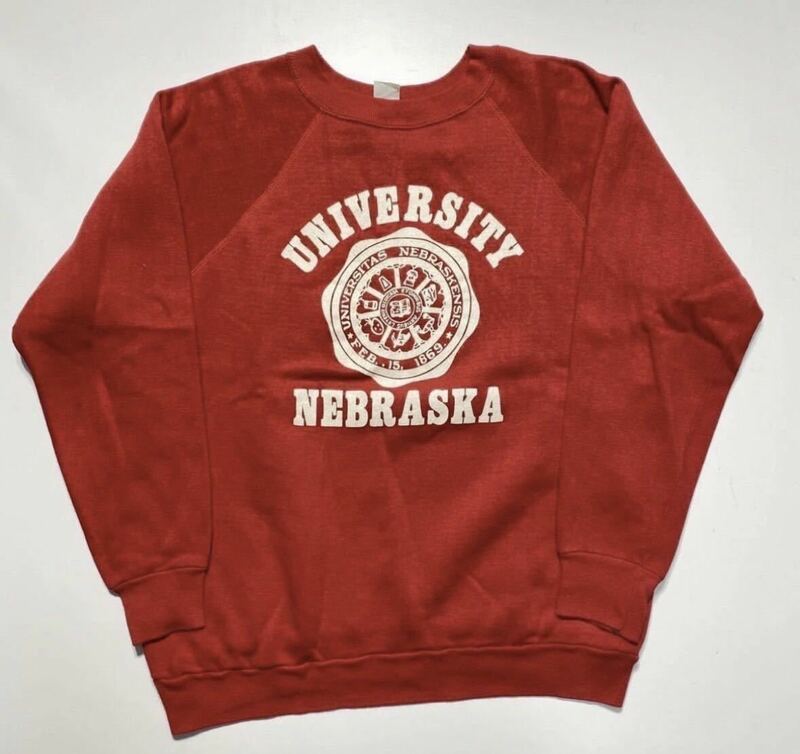 【XL】80s Tultex NEBRASKA UNIVERSITY Print Sweat 80年代 アルテックス ネブラスカ大学 プリント スウェット USA製 R779