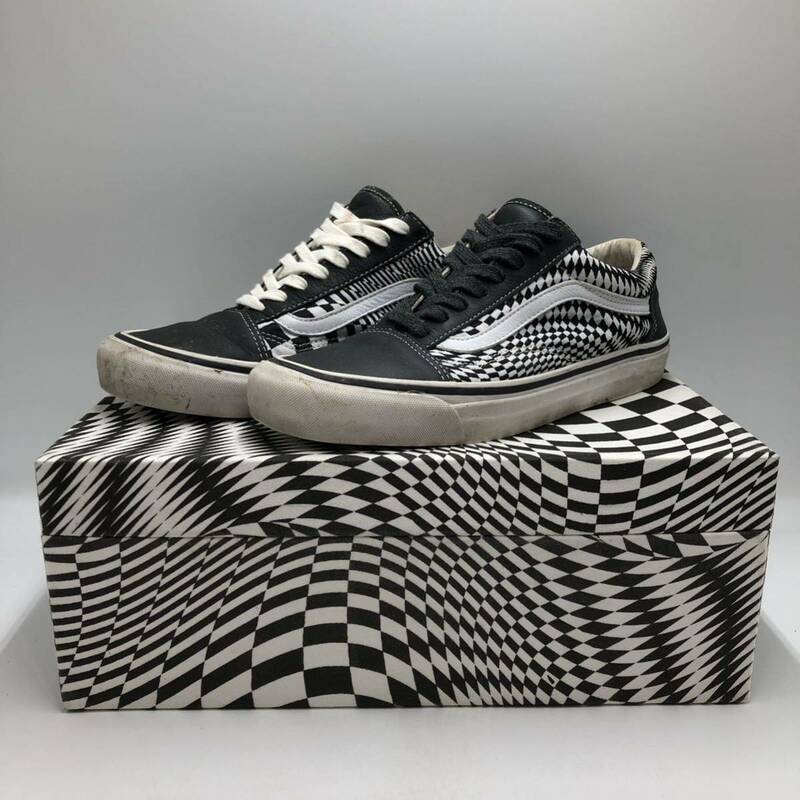 【28cm】End. Vans Og Old Skool LX Vertigo Black True White エンド バンズ オールド スクール ブラック ホワイト (VN0A36C8SZ621) 0025