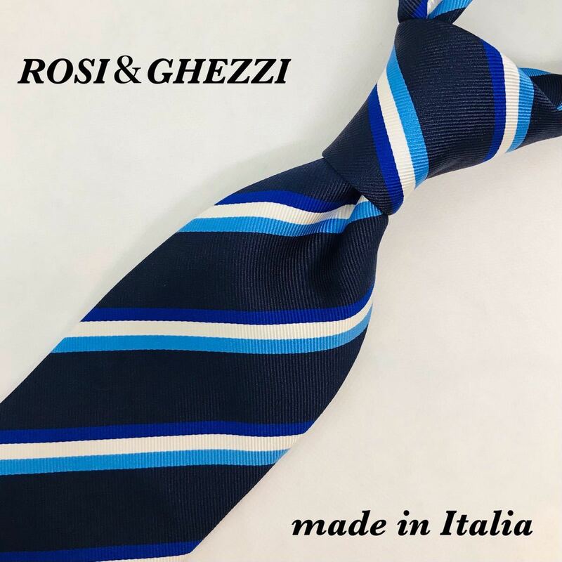 【美品】ROSI＆GHEZZI×チョークストリーム　定番ストライプ　イタリア